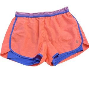 RBX Shorts Womens Large Orange Blue Activewear Athletic Running